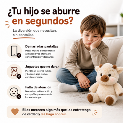 Vaquita Calm™ de SoftBuddy – Peluche Interactivo para Niños