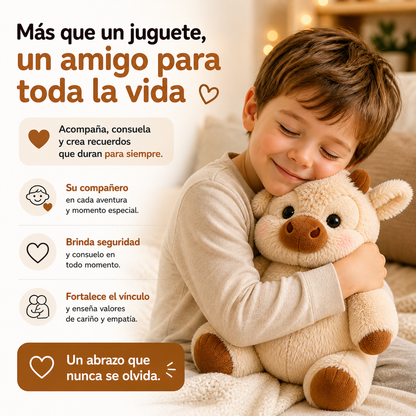 Vaquita Calm™ de SoftBuddy – Peluche Interactivo para Niños